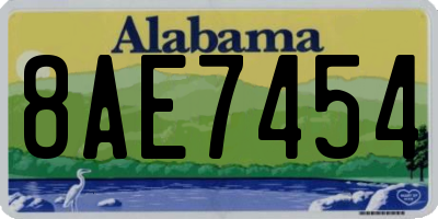 AL license plate 8AE7454