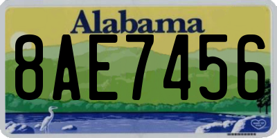 AL license plate 8AE7456