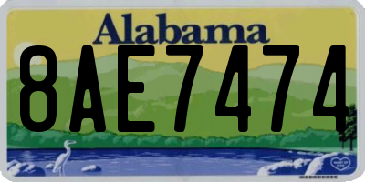 AL license plate 8AE7474