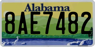AL license plate 8AE7482