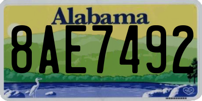 AL license plate 8AE7492