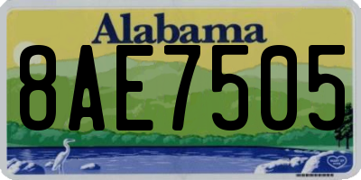 AL license plate 8AE7505