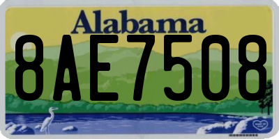 AL license plate 8AE7508
