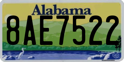 AL license plate 8AE7522