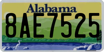 AL license plate 8AE7525