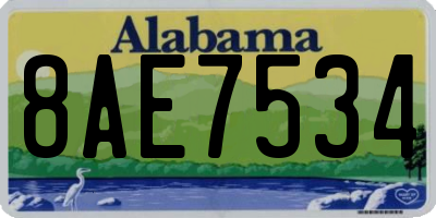 AL license plate 8AE7534