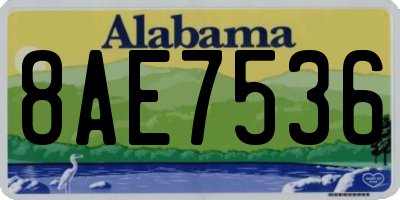 AL license plate 8AE7536
