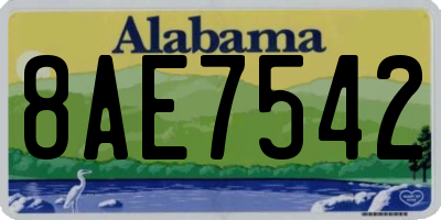 AL license plate 8AE7542