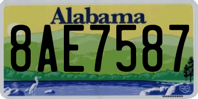 AL license plate 8AE7587