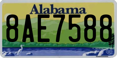 AL license plate 8AE7588