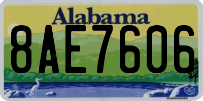 AL license plate 8AE7606