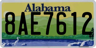 AL license plate 8AE7612