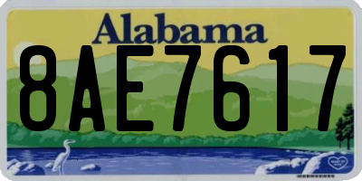 AL license plate 8AE7617