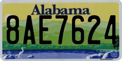 AL license plate 8AE7624