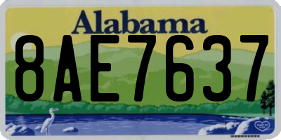 AL license plate 8AE7637