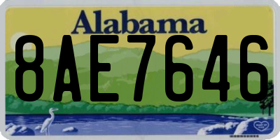 AL license plate 8AE7646