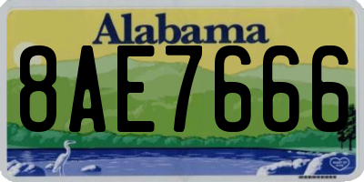AL license plate 8AE7666