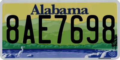 AL license plate 8AE7698