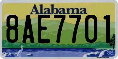 AL license plate 8AE7701