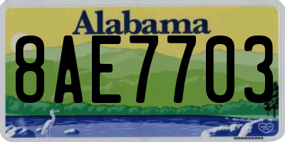 AL license plate 8AE7703