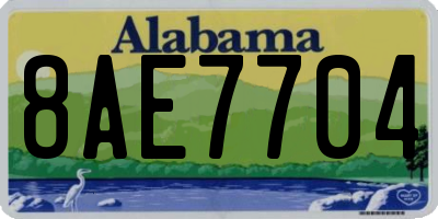 AL license plate 8AE7704
