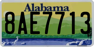 AL license plate 8AE7713