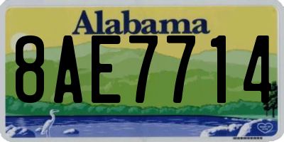 AL license plate 8AE7714