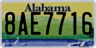 AL license plate 8AE7716