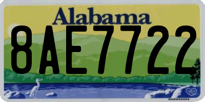 AL license plate 8AE7722