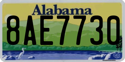 AL license plate 8AE7730