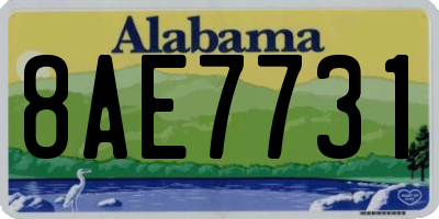 AL license plate 8AE7731