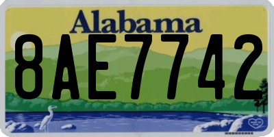AL license plate 8AE7742