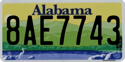AL license plate 8AE7743