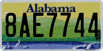 AL license plate 8AE7744