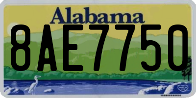 AL license plate 8AE7750