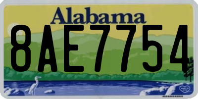 AL license plate 8AE7754