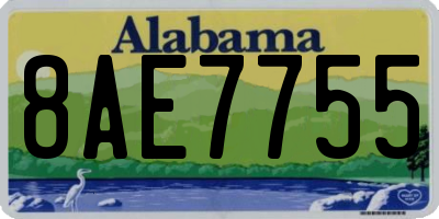 AL license plate 8AE7755