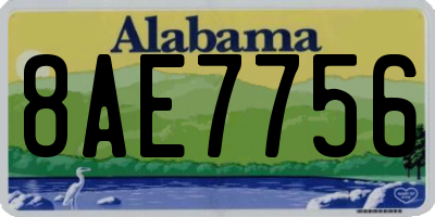 AL license plate 8AE7756