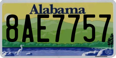 AL license plate 8AE7757