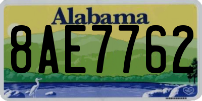 AL license plate 8AE7762