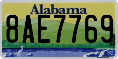 AL license plate 8AE7769