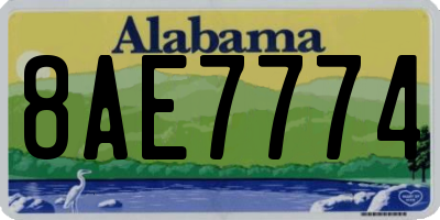 AL license plate 8AE7774