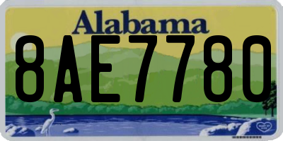 AL license plate 8AE7780