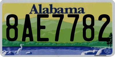 AL license plate 8AE7782