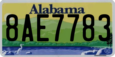 AL license plate 8AE7783