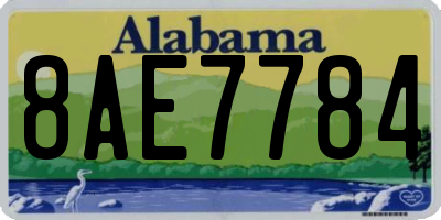 AL license plate 8AE7784