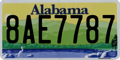 AL license plate 8AE7787