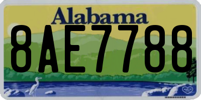 AL license plate 8AE7788