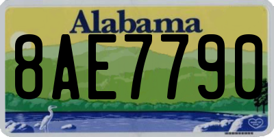 AL license plate 8AE7790
