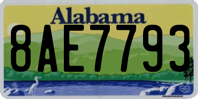 AL license plate 8AE7793